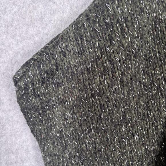 LOFT Poncho Sweater XS/S Hunter Forest Metallic Lounge Comfy Cozy Oversized Cowl - Picture 5 of 12